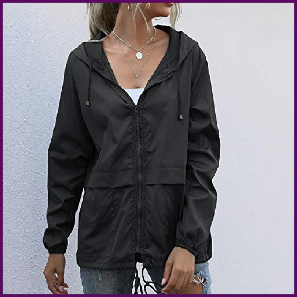Waterproof Rain Jacket Lightweight Packable Hoode… - image 4
